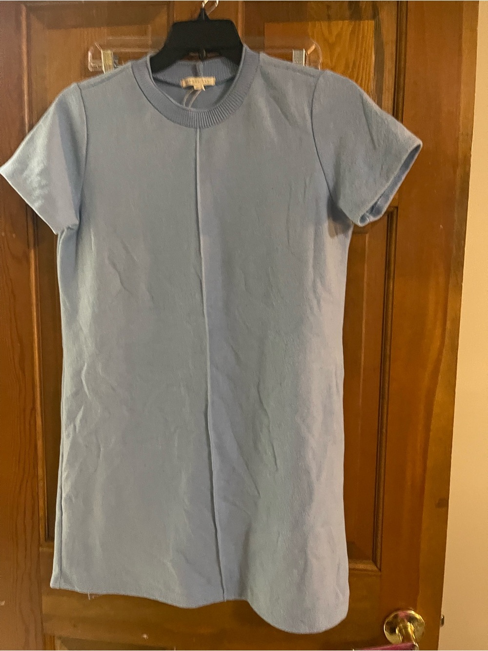 Copper Key Baby Blue Short Sleeve Knit Dress